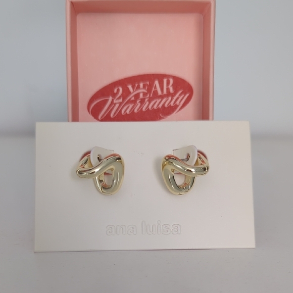 Ana Luisa Huggie Gold Earrings 14k Plated - Picture 2 of 4